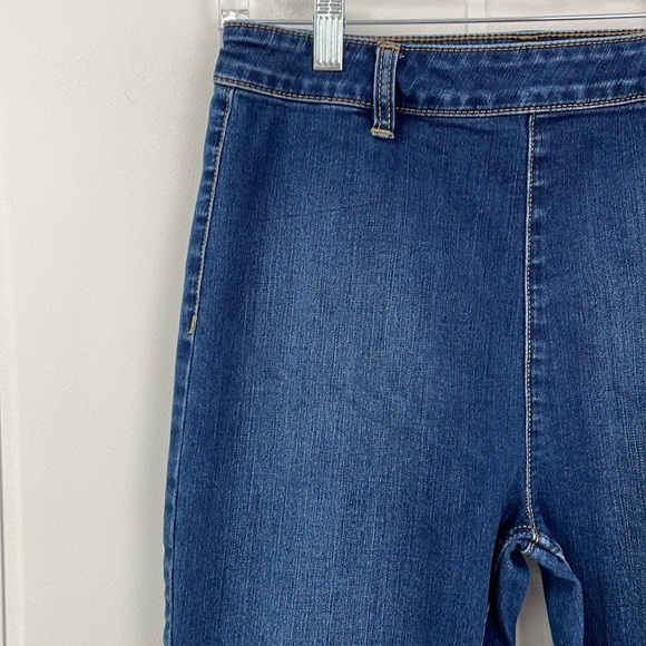 Free People High Rise Skinny Cropped Jeans Women's Size 29 Side Zip Stretch Soft - Picture 2 of 13